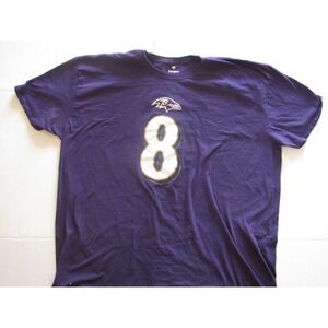 Baltimore Ravens Shirt Mens 4XL Purple Lamar Jackson 8 NFL Football Fanatics